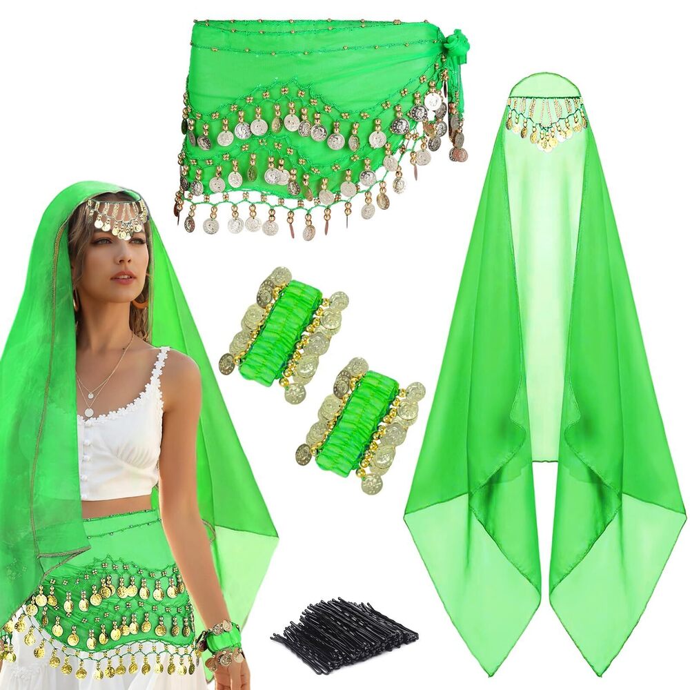 2599 4 Pcs Belly Dance Outfit Sets, Belly Dance C… - image 1
